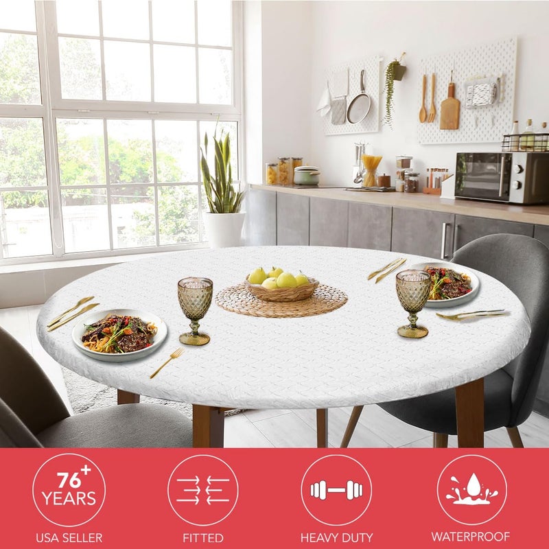 LAMINET - Deluxe Cushioned Heavy-Duty Elastic Edged Quilted Table Pad - Small Round - Fits Tables up to 44" Diameter - The Ultimate Protection for Your Table - Image 2